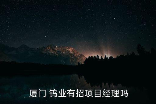  廈門 鎢業(yè)有招項(xiàng)目經(jīng)理嗎