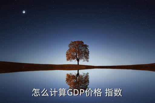 怎么計(jì)算GDP價(jià)格 指數(shù)