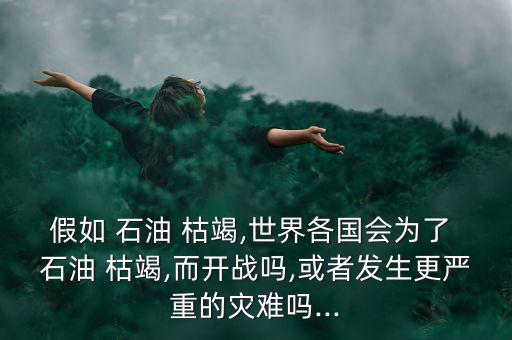 假如 石油 枯竭,世界各國會為了 石油 枯竭,而開戰(zhàn)嗎,或者發(fā)生更嚴重的災難嗎...