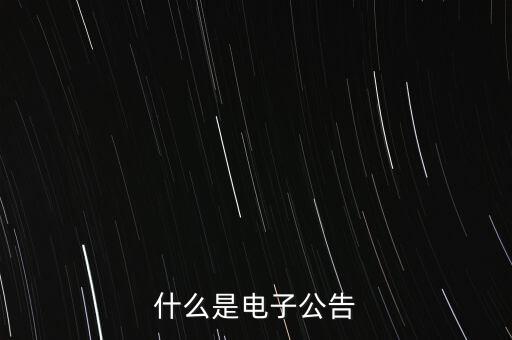 什么是電子公告