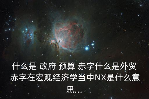 什么是 政府 預算 赤字什么是外貿(mào) 赤字在宏觀經(jīng)濟學當中NX是什么意思...