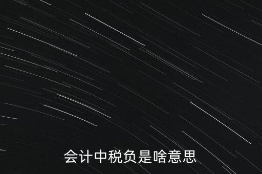 稅負(fù)是什么意思，會計(jì)中稅負(fù)是啥意思