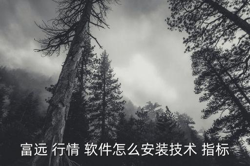 富遠 行情 軟件怎么安裝技術 指標