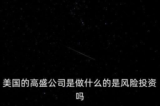 美國的高盛公司是做什么的是風險投資嗎