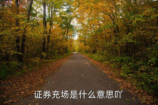 證券充場(chǎng)是什么意思吖