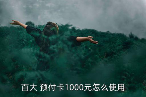 百大 預(yù)付卡1000元怎么使用