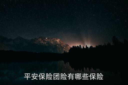 平安保險(xiǎn)團(tuán)險(xiǎn)有哪些保險(xiǎn)