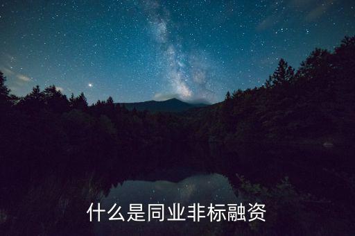 什么是非標(biāo)融資，什么叫非標(biāo)融資