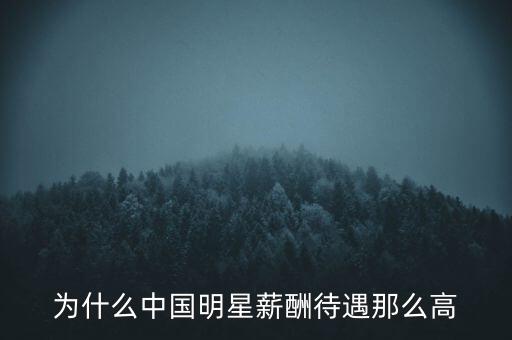 為什么中國(guó)明星薪酬待遇那么高