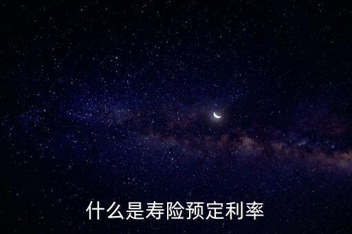 什么是壽險預定利率