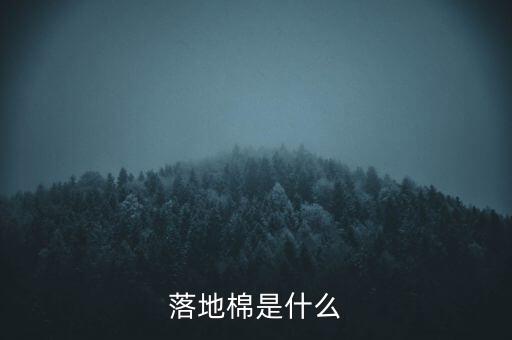 落地棉是什么