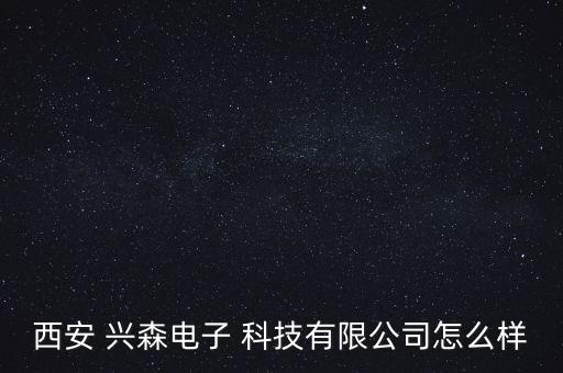 西安 興森電子 科技有限公司怎么樣