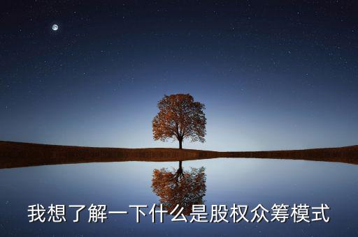 我想了解一下什么是股權(quán)眾籌模式