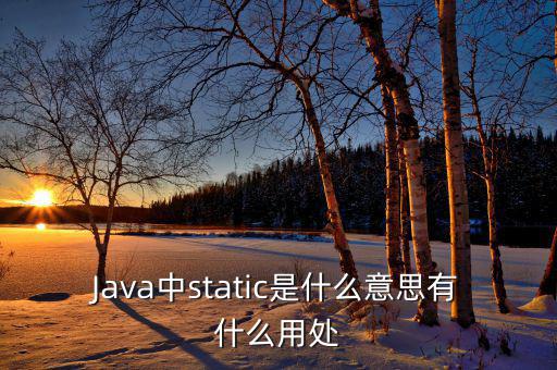 中翌靜態(tài)是什么，Java中static是什么意思有什么用處