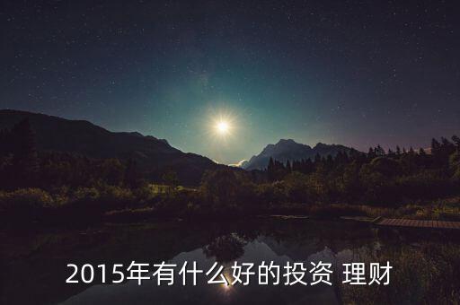 2015年有什么好的投資 理財