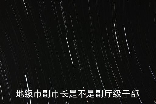 地級(jí)市副市長(zhǎng)是不是副廳級(jí)干部