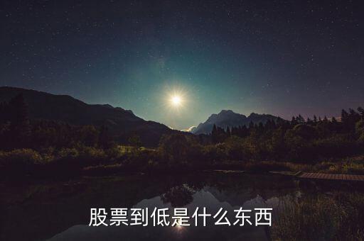 股票到低是什么東西