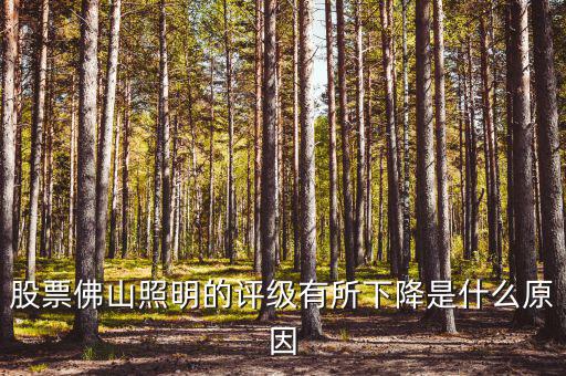 股票佛山照明的評(píng)級(jí)有所下降是什么原因