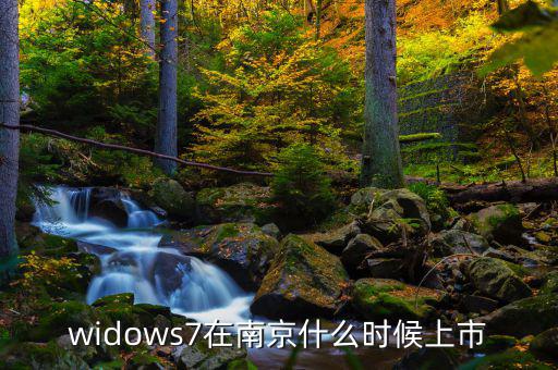 widows7在南京什么時候上市