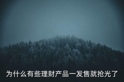 為什么有些理財產品一發(fā)售就搶光了