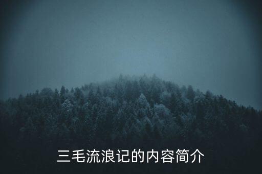 三毛流浪記的內(nèi)容簡(jiǎn)介