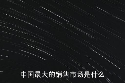 中國(guó)最大的銷售市場(chǎng)是什么