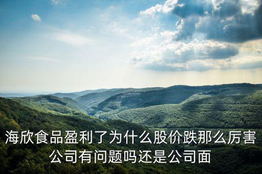 海欣食品盈利了為什么股價跌那么厲害公司有問題嗎還是公司面