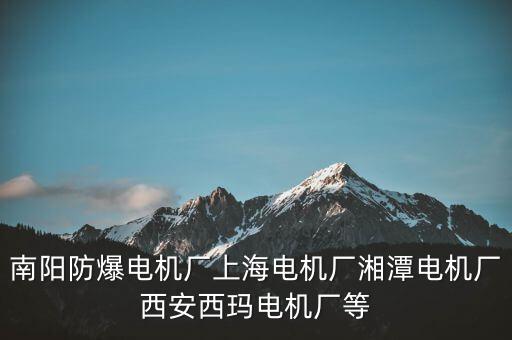 南陽防爆電機廠上海電機廠湘潭電機廠西安西瑪電機廠等