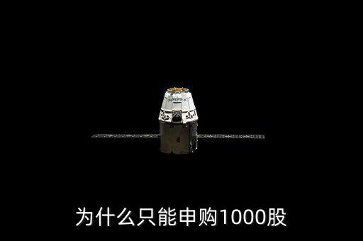 申購新股為什么只能申購1000股，為什么只能申購1000股