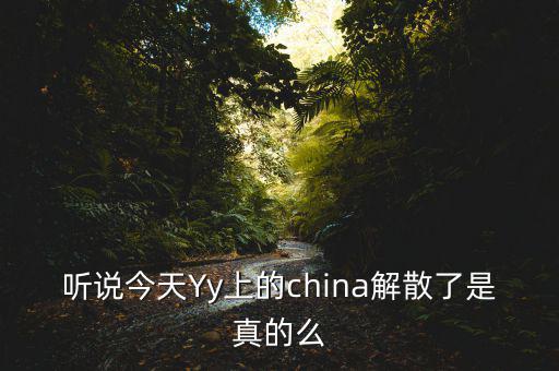 聽(tīng)說(shuō)今天Yy上的china解散了是真的么