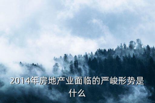 2014年房地產業(yè)面臨的嚴峻形勢是什么