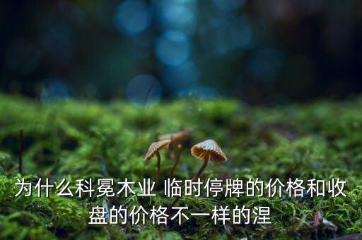 為什么科冕木業(yè) 臨時停牌的價格和收盤的價格不一樣的涅