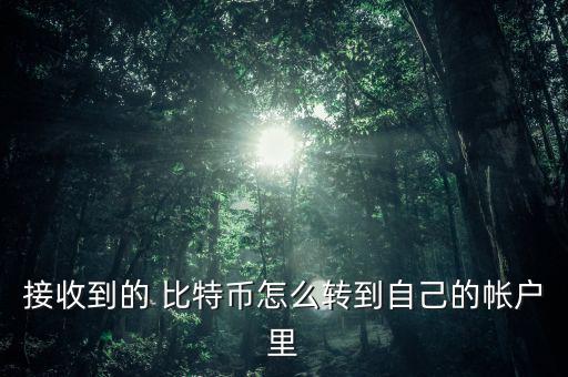 接收到的 比特幣怎么轉到自己的帳戶里