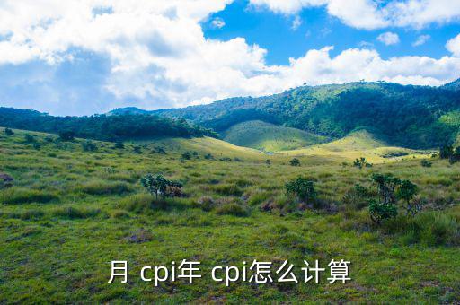 月 cpi年 cpi怎么計(jì)算