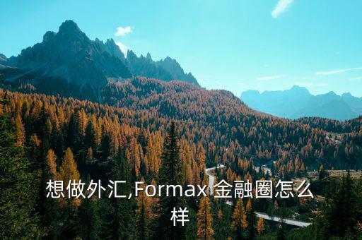 想做外匯,Formax 金融圈怎么樣