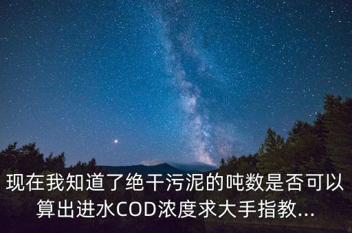 木片絕干噸怎么算,假設(shè)污泥負荷為0.5kgcod//