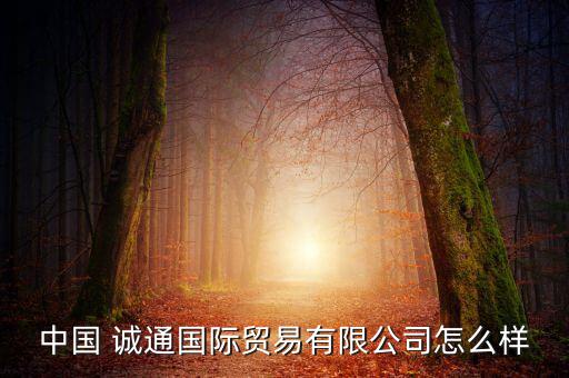 中國誠通怎么樣,中國誠通未授權(quán)任何實(shí)體以其名義經(jīng)營(yíng)活動(dòng)