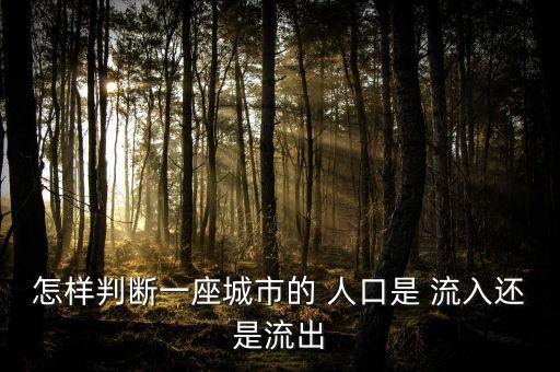 人口凈流入怎么計算,凈資本流出與凈資產(chǎn)流入計算公式