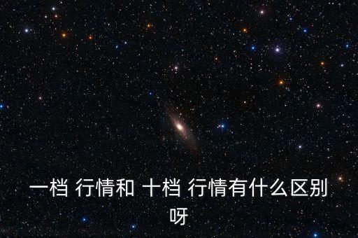 一檔 行情和 十檔 行情有什么區(qū)別呀