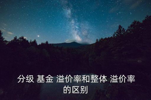 分級A基金怎么看溢價,新手要謹慎參與分級a沒有折扣條款