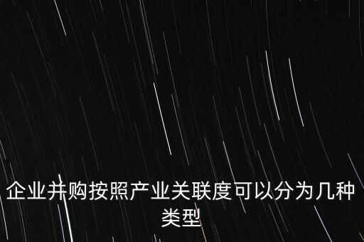 企業(yè)并購按照產(chǎn)業(yè)關聯(lián)度可以分為幾種類型