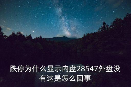 一字跌停內(nèi)盤為什么不是零，股票內(nèi)盤0是不是一天都是跌停