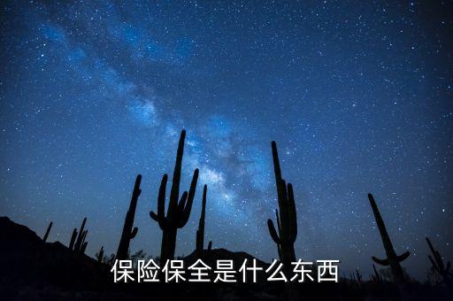 保險(xiǎn)保全是什么東西