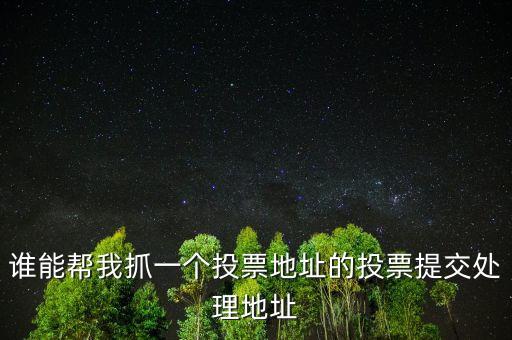 誰能幫我抓一個投票地址的投票提交處理地址