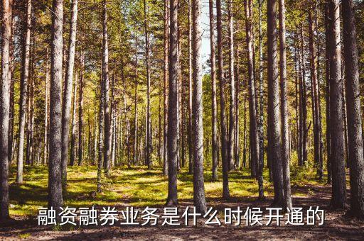 融資融券業(yè)務什么時候開始的，融資融券什么時候開始