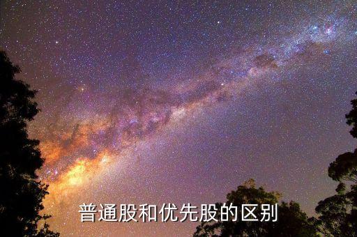 普通股和優(yōu)先股的區(qū)別