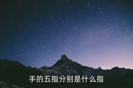 五指最后小指是什么指，五指 怎么分別