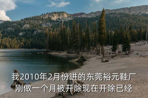 我2010年2月份進的東莞裕元鞋廠剛做一個月被開除現(xiàn)在開除已經(jīng)