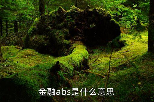 什么是銀行abs，互聯(lián)網(wǎng)消費(fèi)金融abs是什么意思