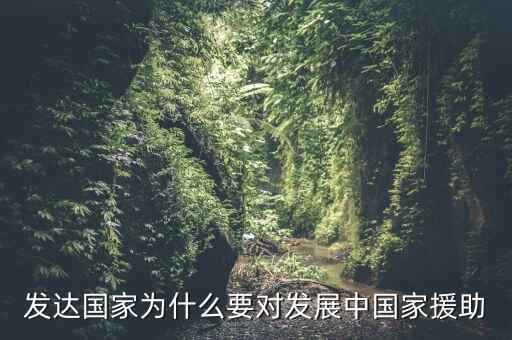 發(fā)達(dá)國(guó)家為什么要對(duì)發(fā)展中國(guó)家援助